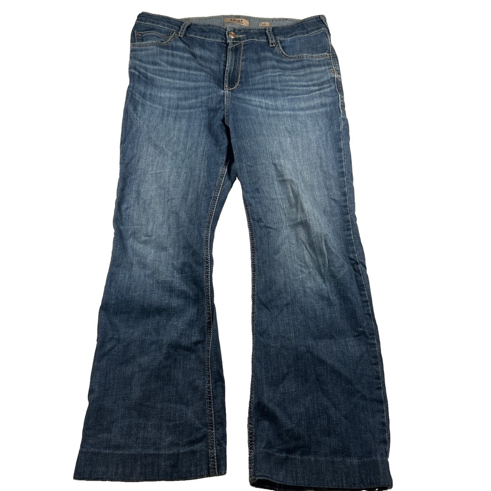 Ariat Womens R.E.A.L. High Rise Slim Trouser Bootcut Jeans Blue Size 33S